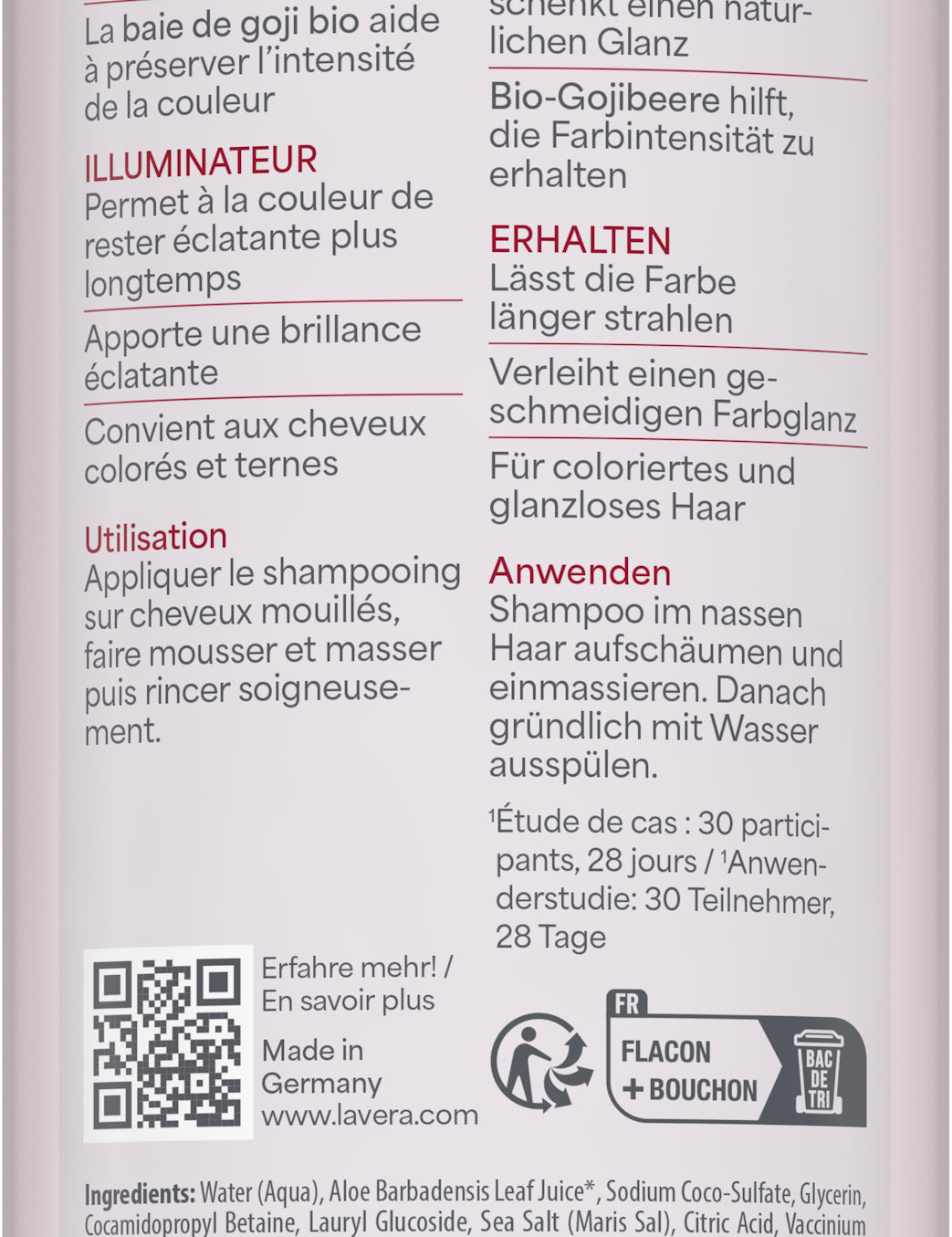 lavera Shampooing Soin Color & Shine