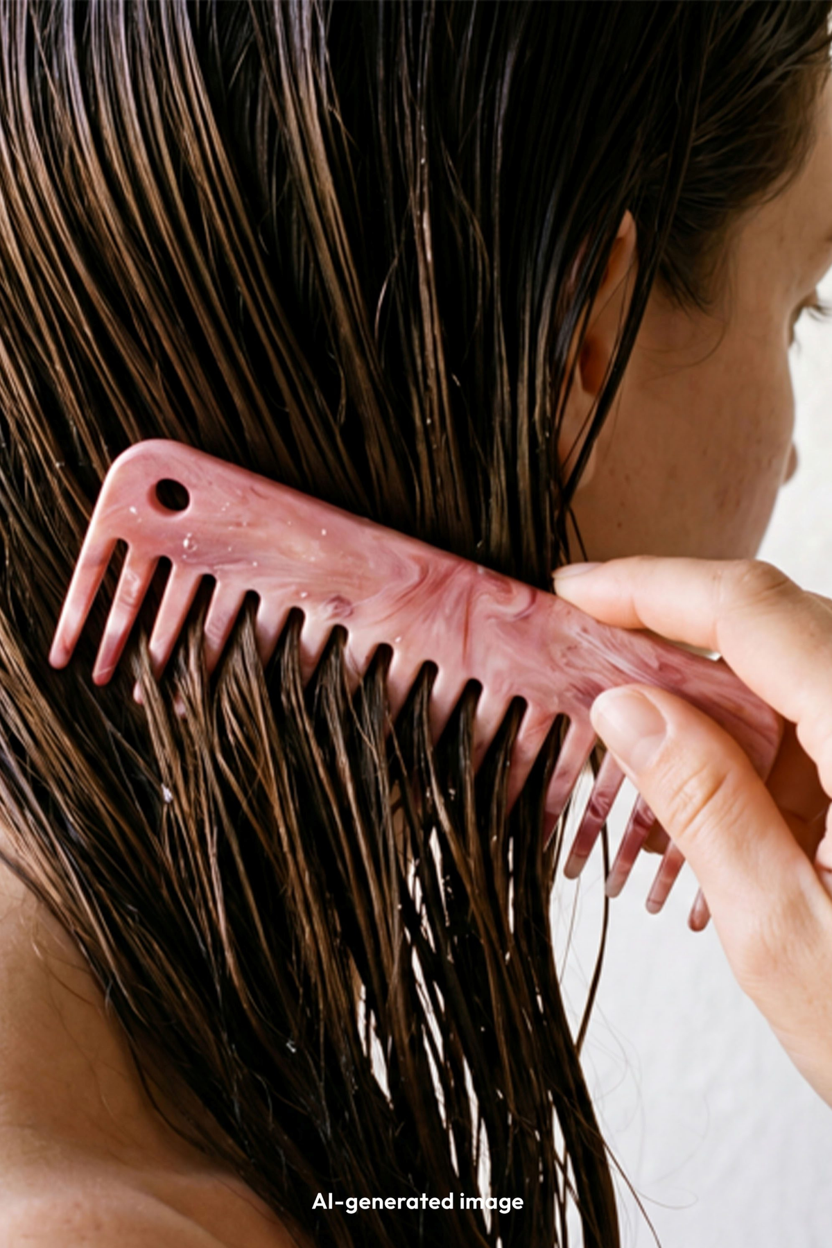 lavera Peigne cheveux – Sunrise Dream lors de l'application