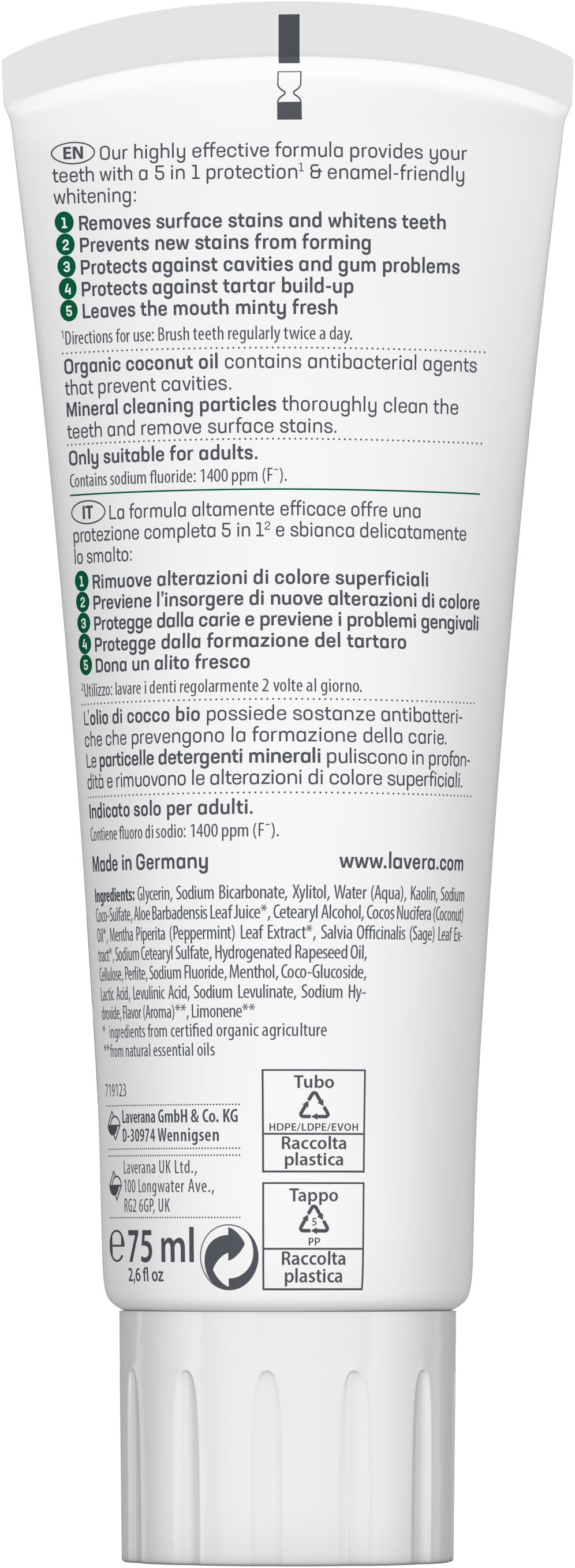 lavera Toothpaste Sensitive Whitening