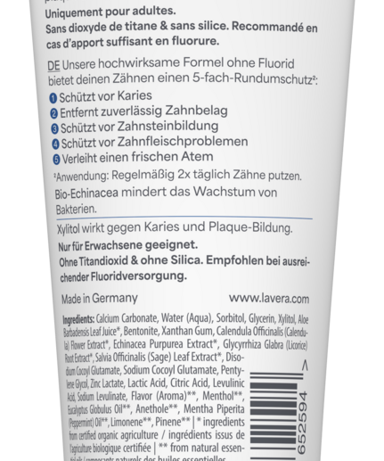 lavera FR Zahncreme Complete Care Fluoridfrei