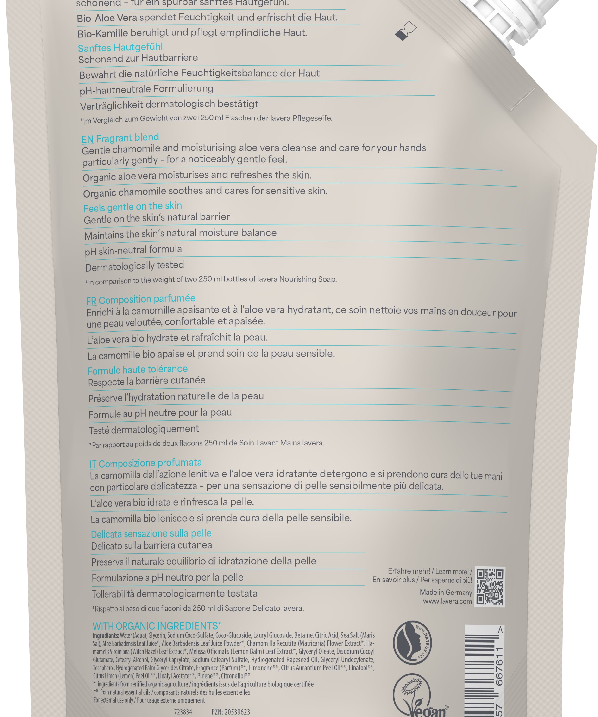 lavera Refill Pouch Caring Hand Soap basis sensitive