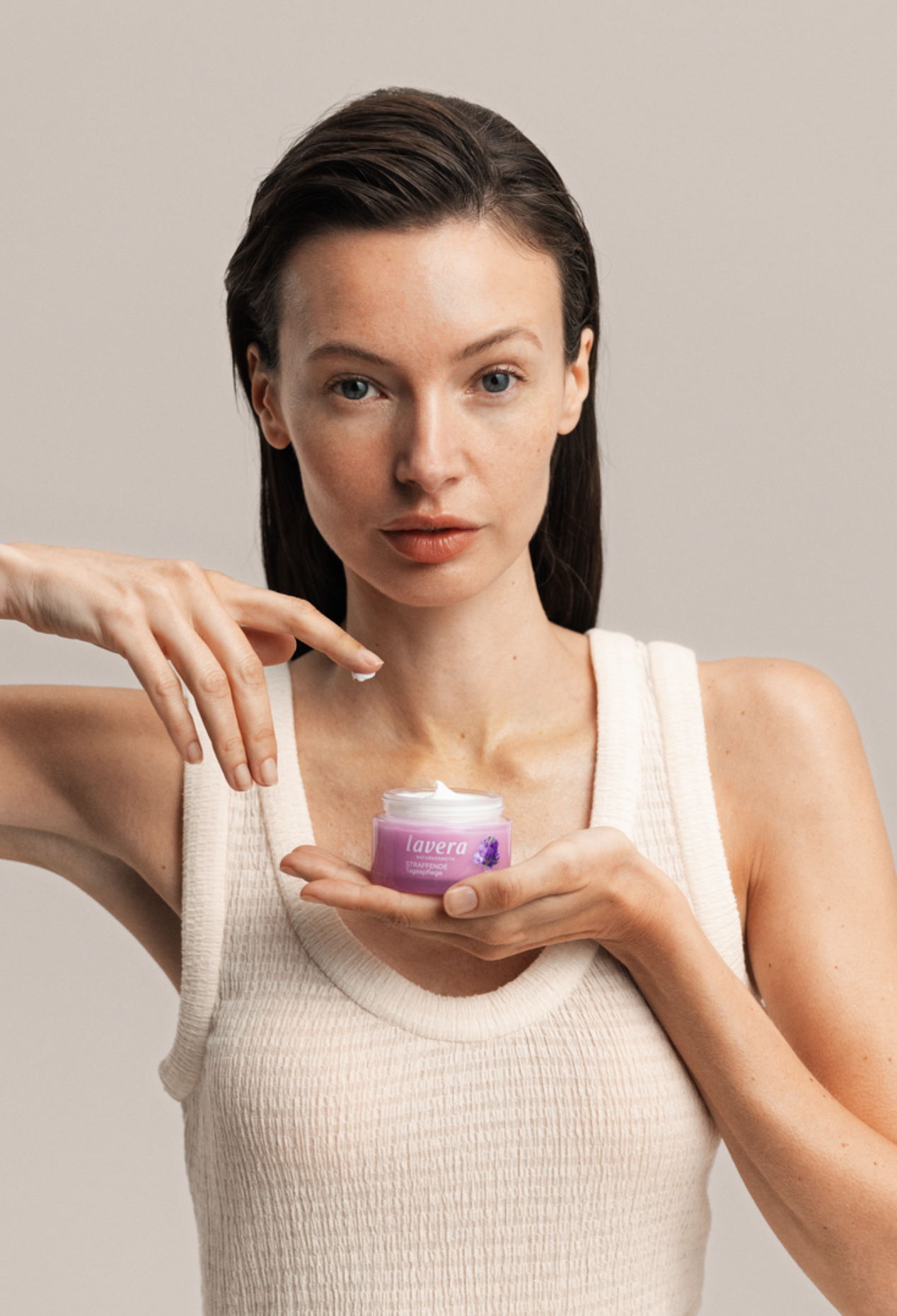 lavera Firming Day Cream during application