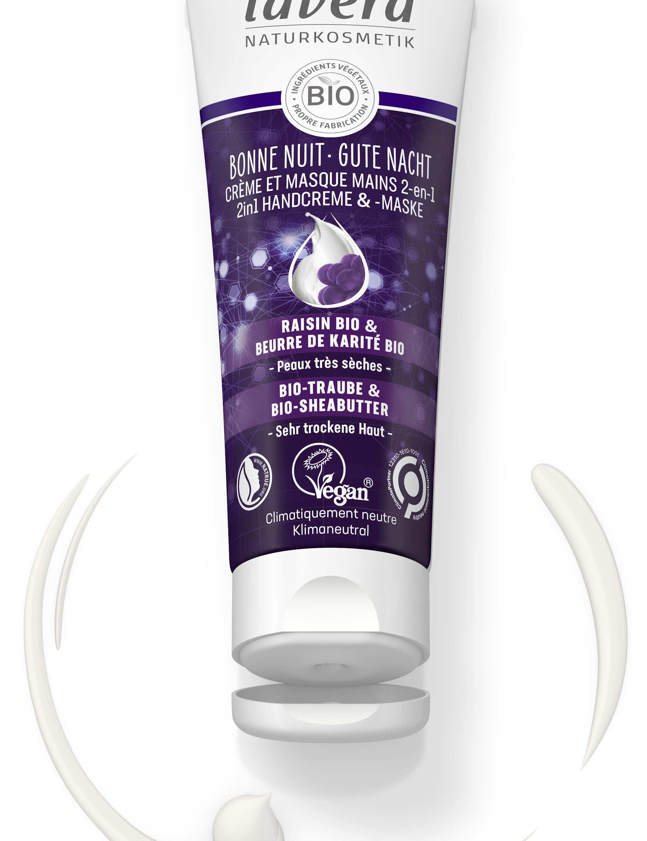 lavera Bonne Nuit Crème et Masque Mains 2-en-1
