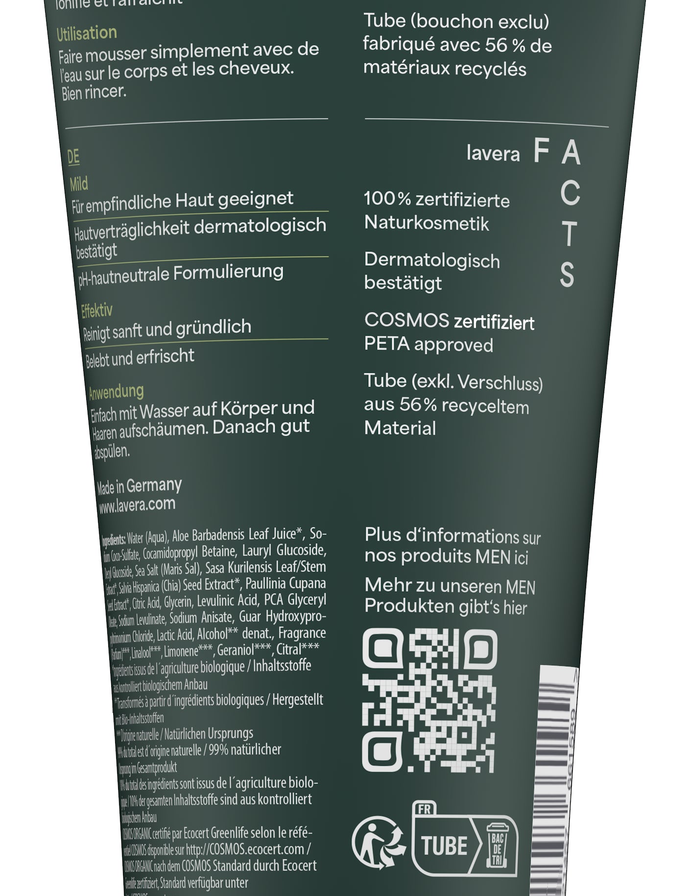 lavera Men sensitive 3en1 Gel Douche