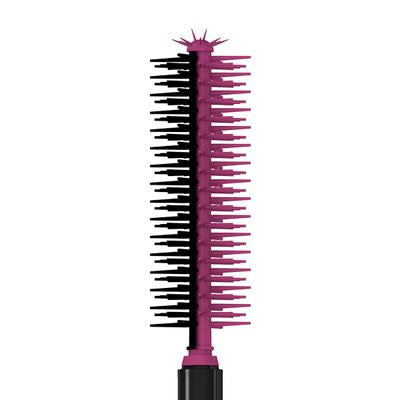 Brosse de mascara Butterfly Effect rose et noire sur fond blanc