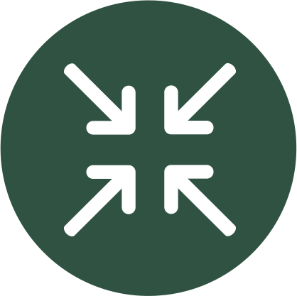 Icône Reduce sur fond vert