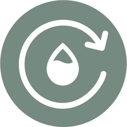 Icône Refill sur fond vert