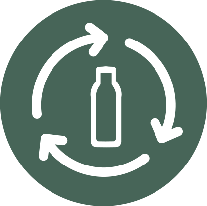 Icône reuse sur fond vert