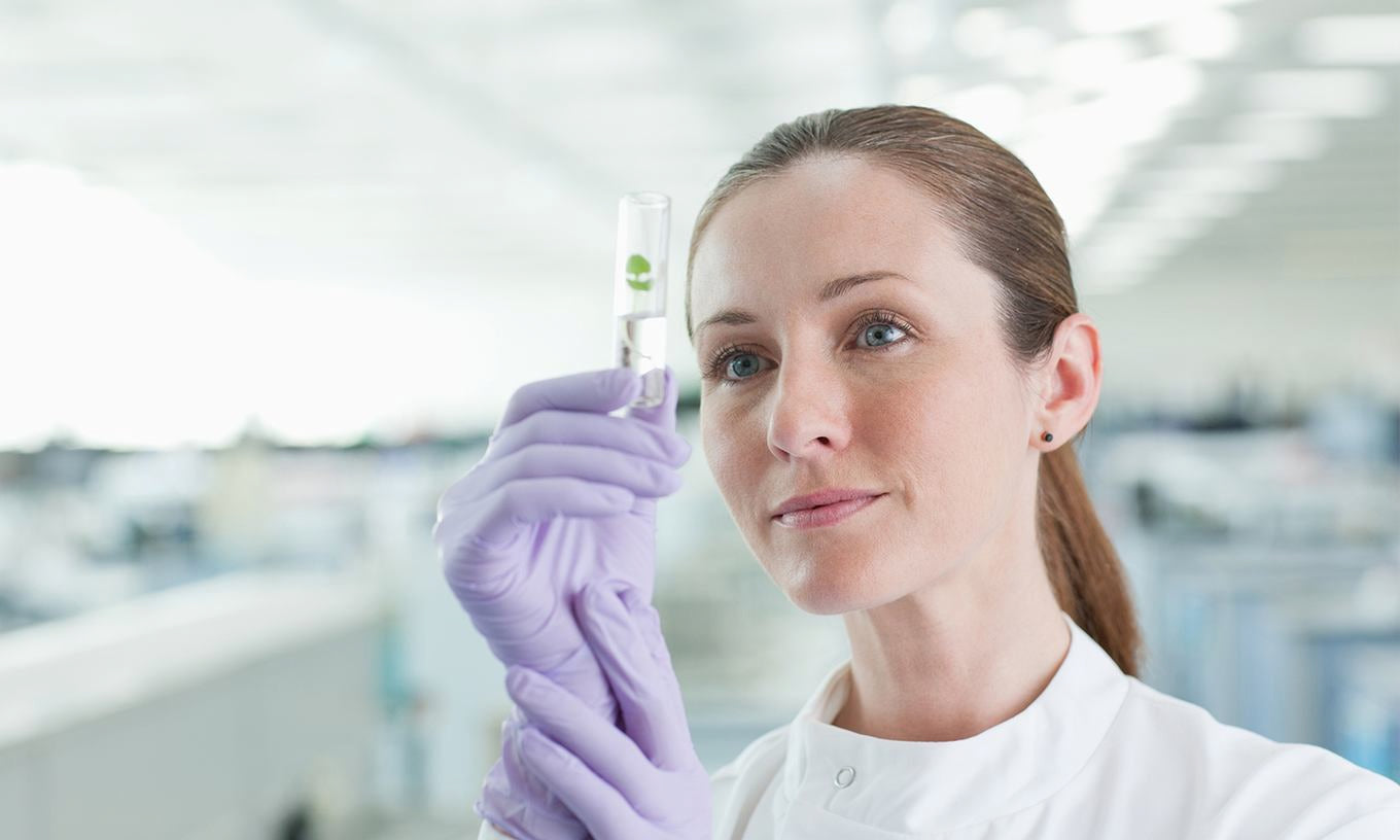 Salle de laboratoire avec surfaces de travail et appareils d'analyse