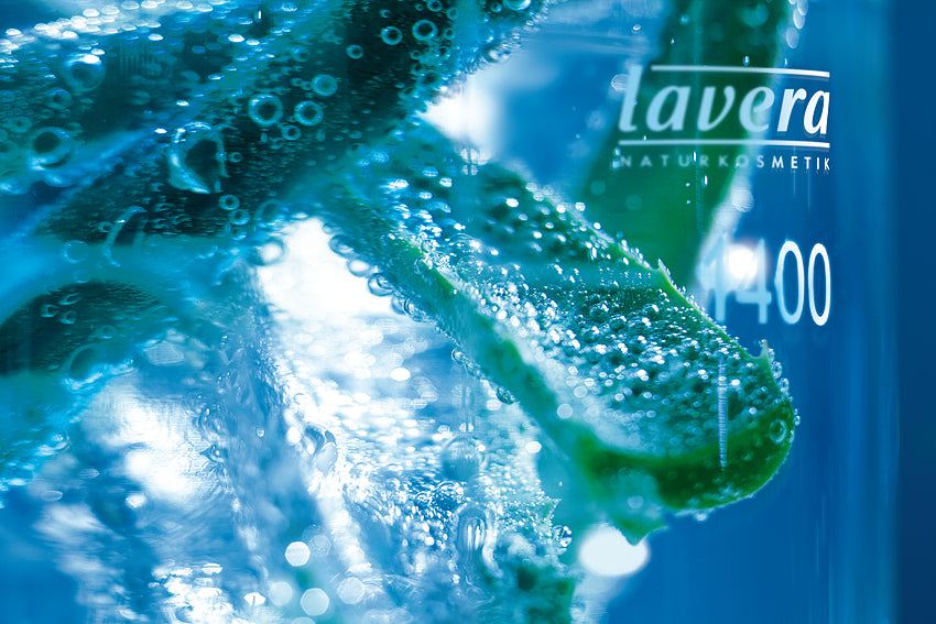 Verre avec liquide et Aloe Vera