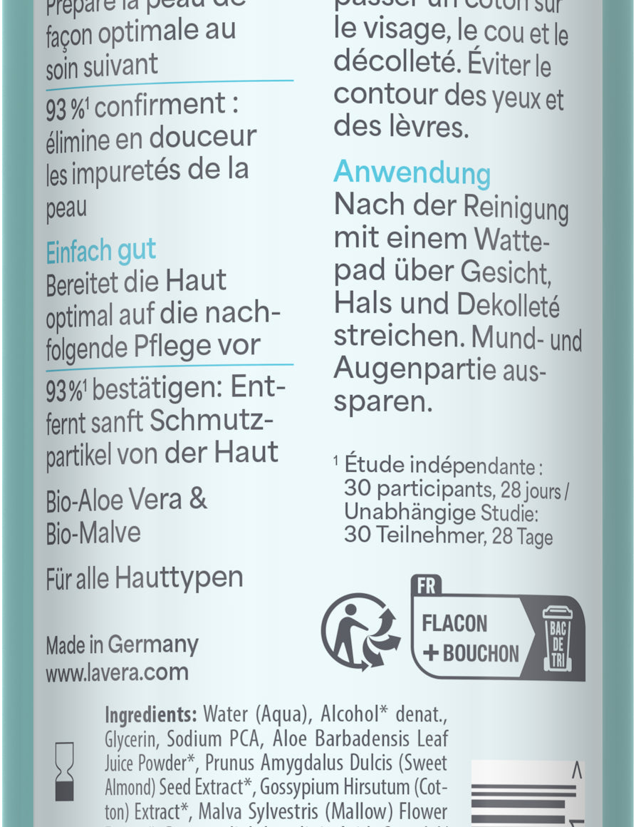 lavera basis sensitive Lotion tonique soin doux