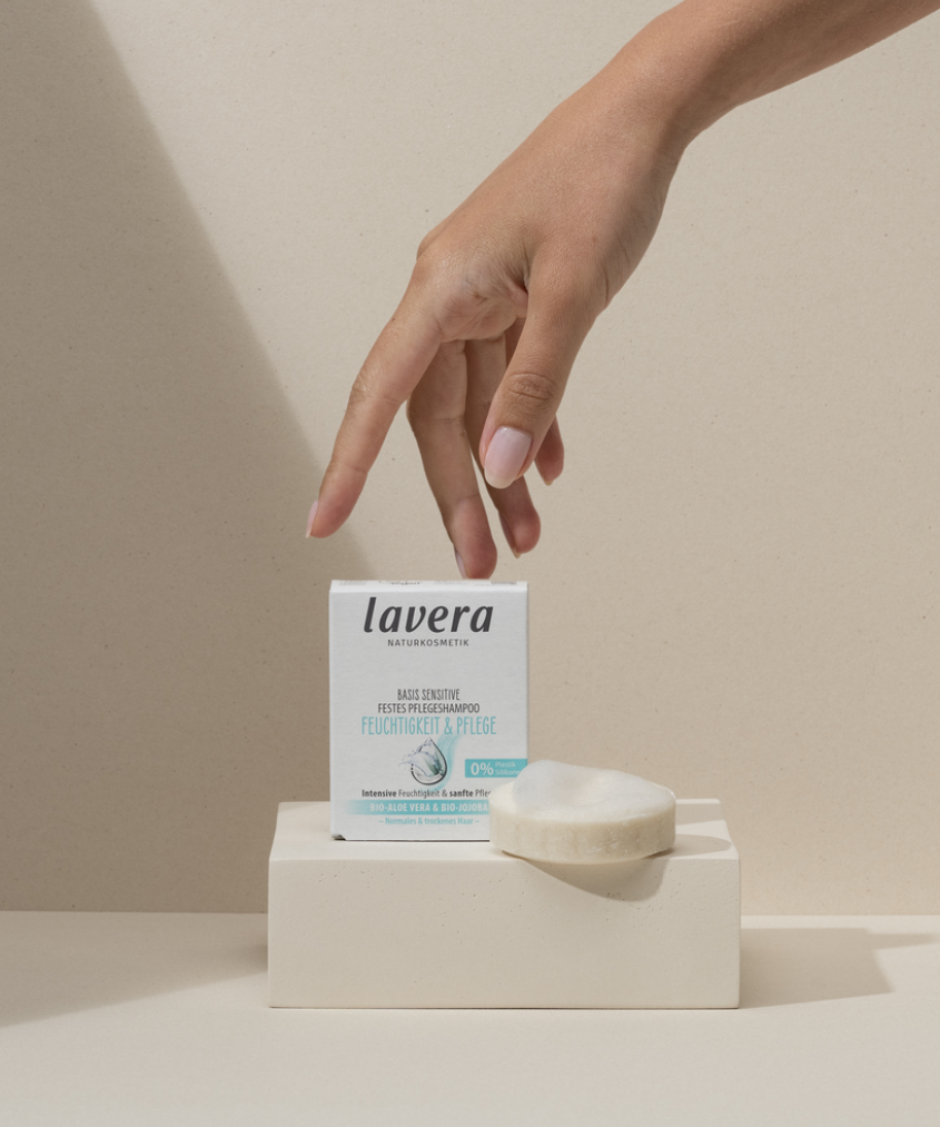 lavera Shampooing solide basis sensitive Hydratation & Soin lors de l'application