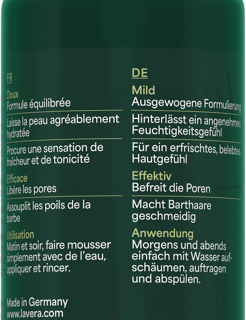 lavera Men sensitive 2en1 Gel Nettoyant Visage