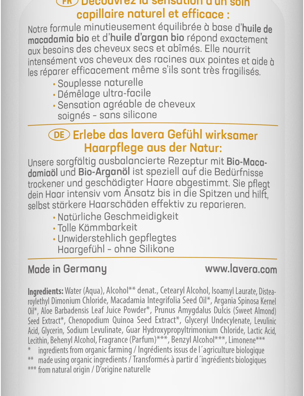 lavera Après-Shampooing Réparation & Soin profond