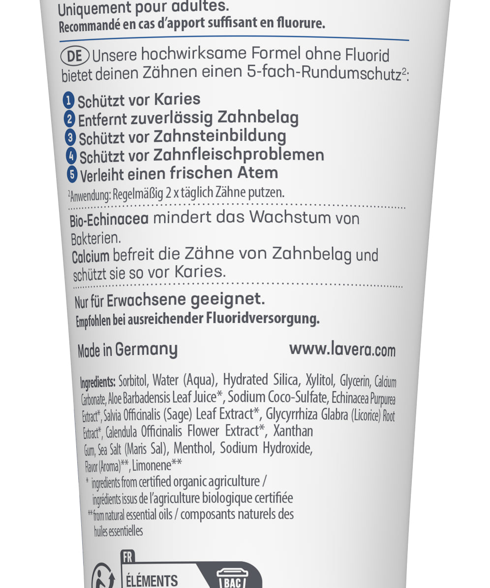 lavera Zahncreme Complete Care Fluoridfrei