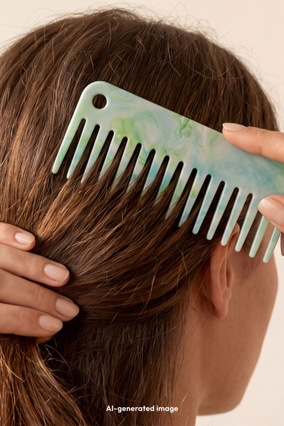 lavera Sectioning Comb – Ocean Breeze during application