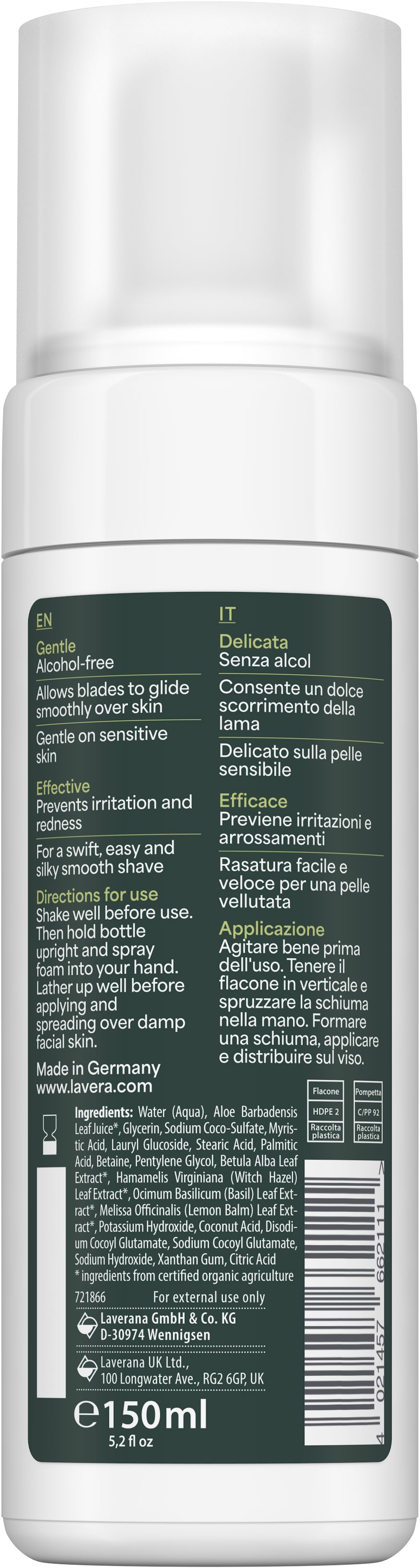 lavera Men sensitive Shaving foam