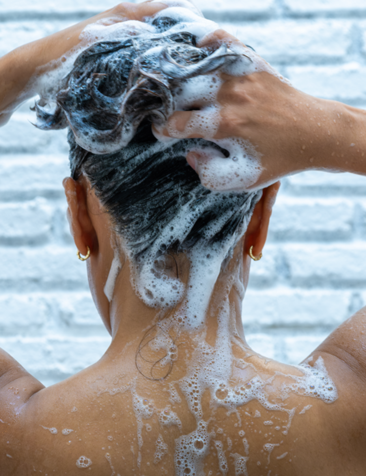 lavera Shampooing Soin Fresh & Clear lors de l'application