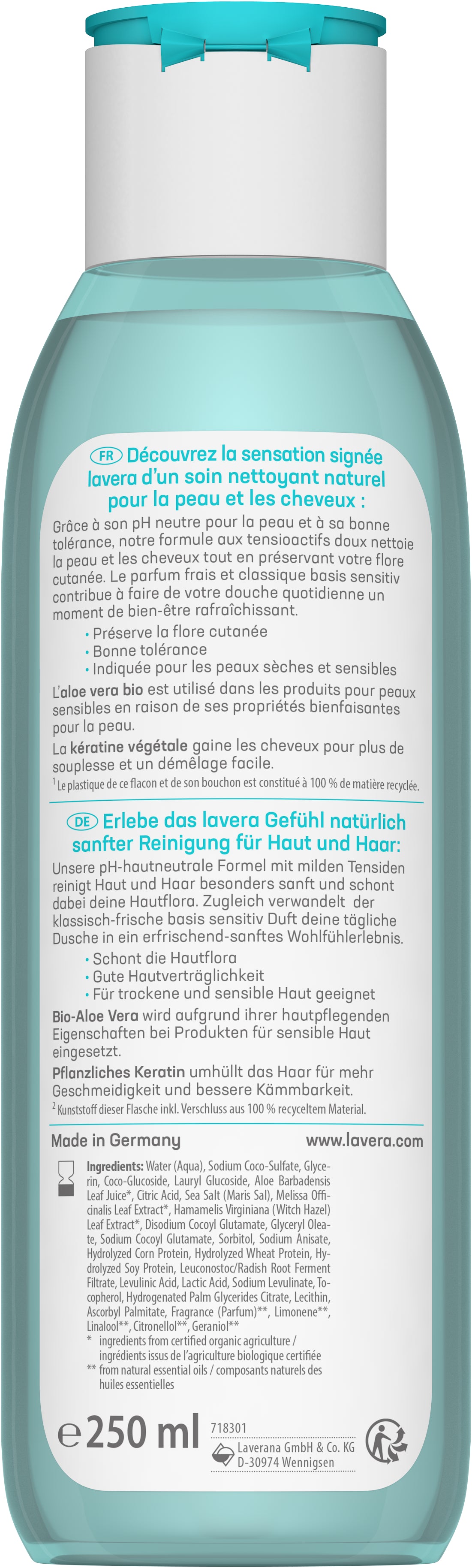 lavera basis sensitive Douche Soin 2en1