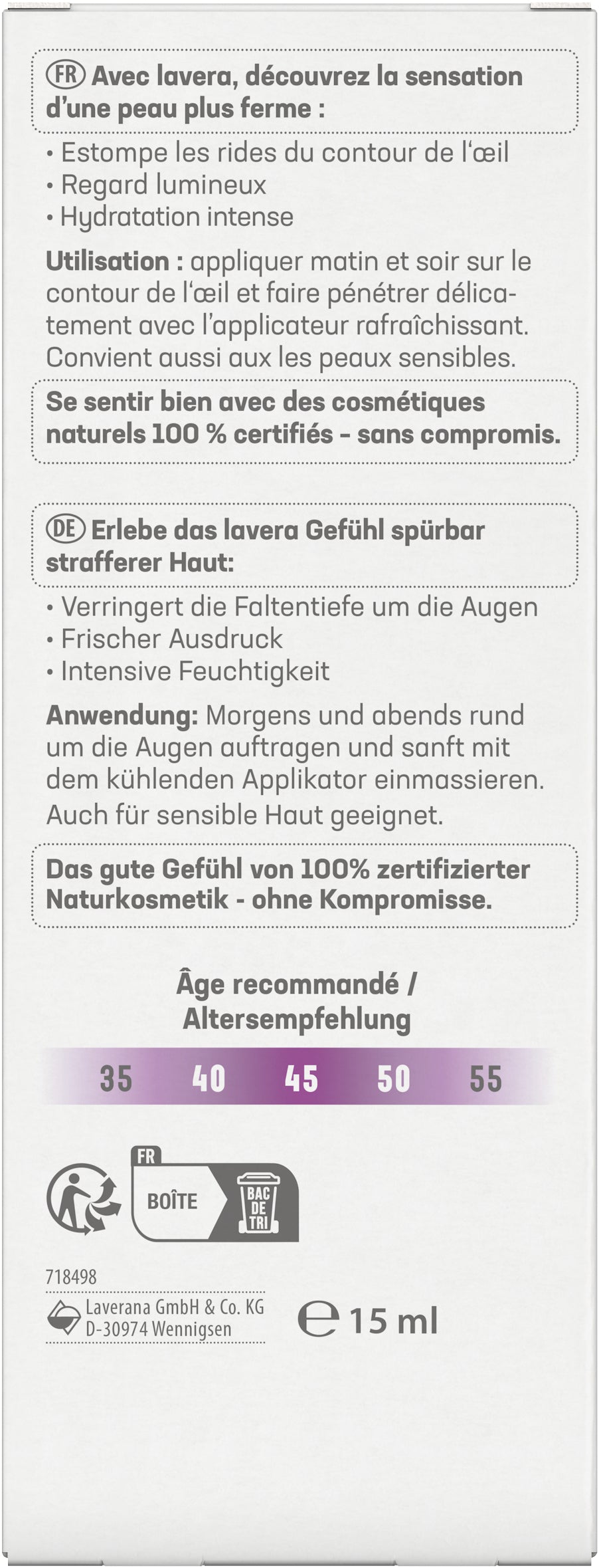 lavera Soin Contour Des Yeux Raffermissant