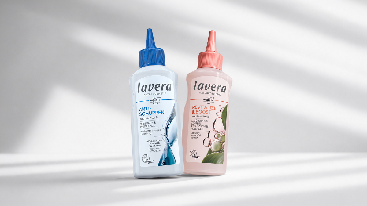 Die neuen lavera Hair-Tonicums (AI-generated image)