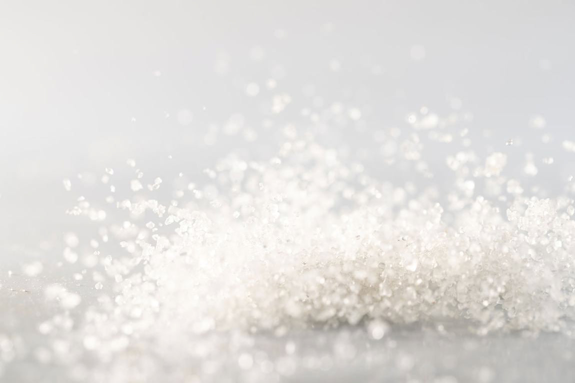 Gros plan de grains de sucre